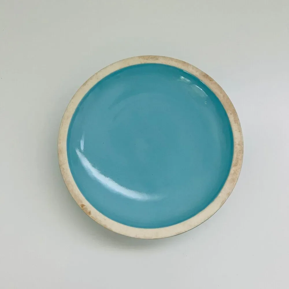 CRONIN POTTERY Dutch Blue Tulip Individual Covered Casserole Dish Bean Pot 1.5Qt